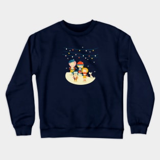 Christmas carol singers Crewneck Sweatshirt